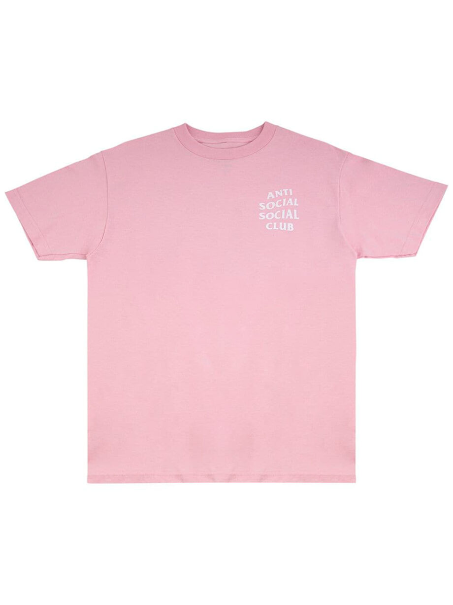 Imagem de: Camiseta Anti Social Social Club Kkoch Rosa com Logo Branco