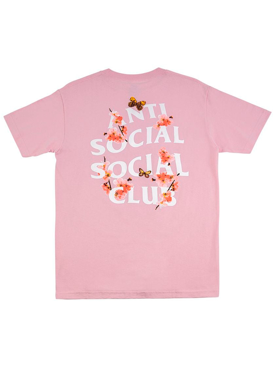 Imagem de: Camiseta Anti Social Social Club Kkoch Rosa com Logo Branco