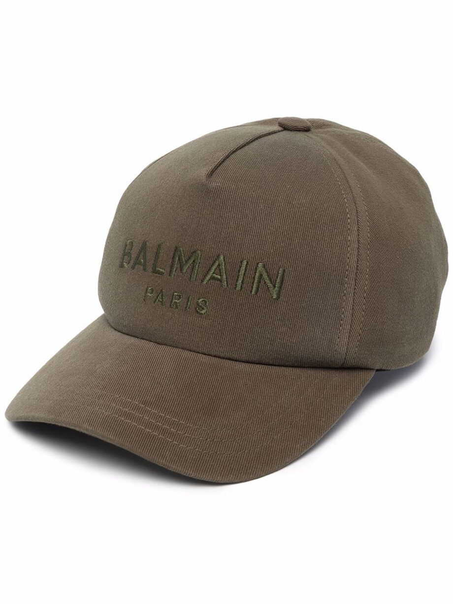 Imagem de: Boné Balmain Marrom com Logo Bordado