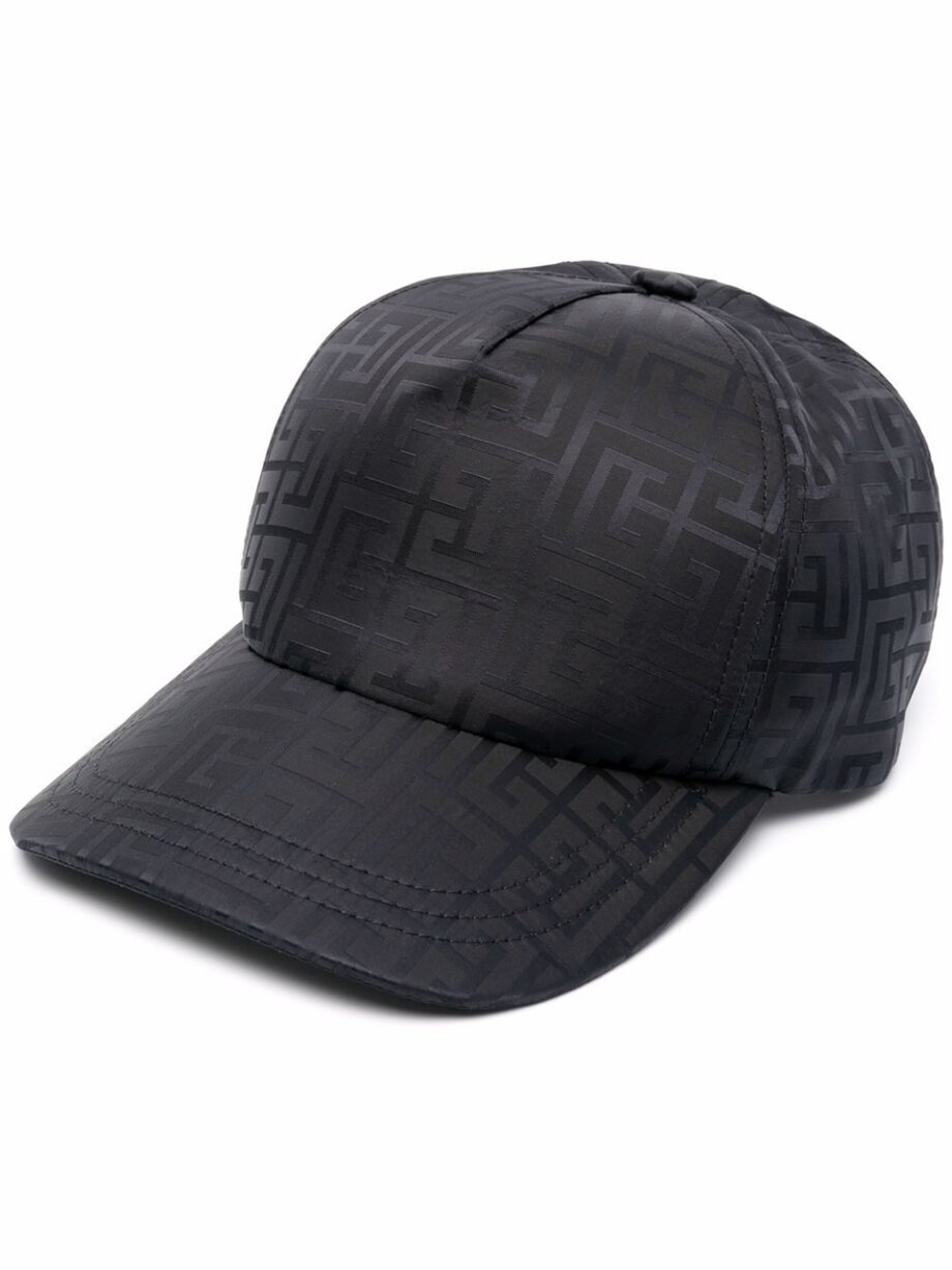 Imagem de: Boné Balmain Preto com Estampa Monogramada