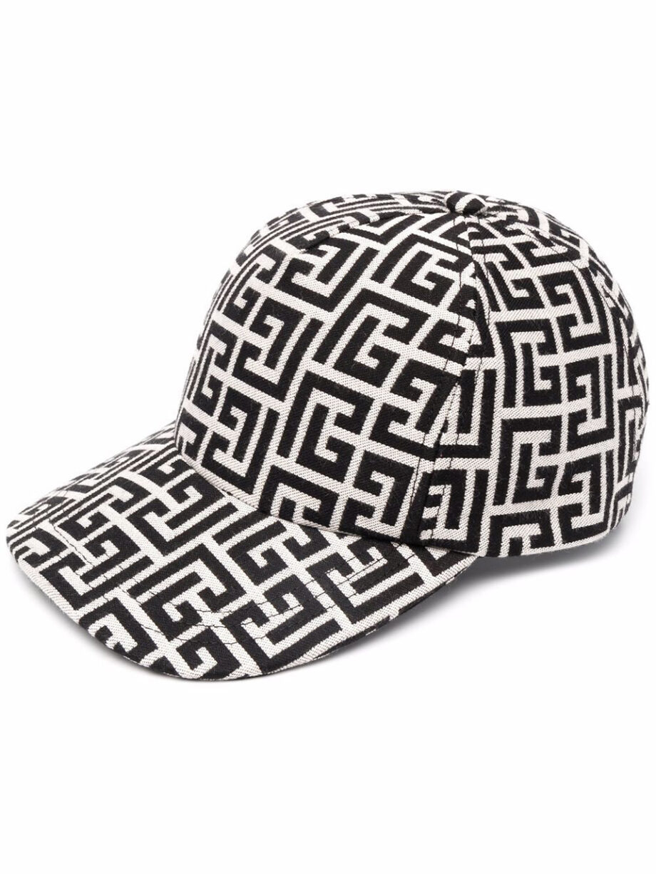 Imagem de: Boné Balmain Preto e Branco com Estampa Monogramada