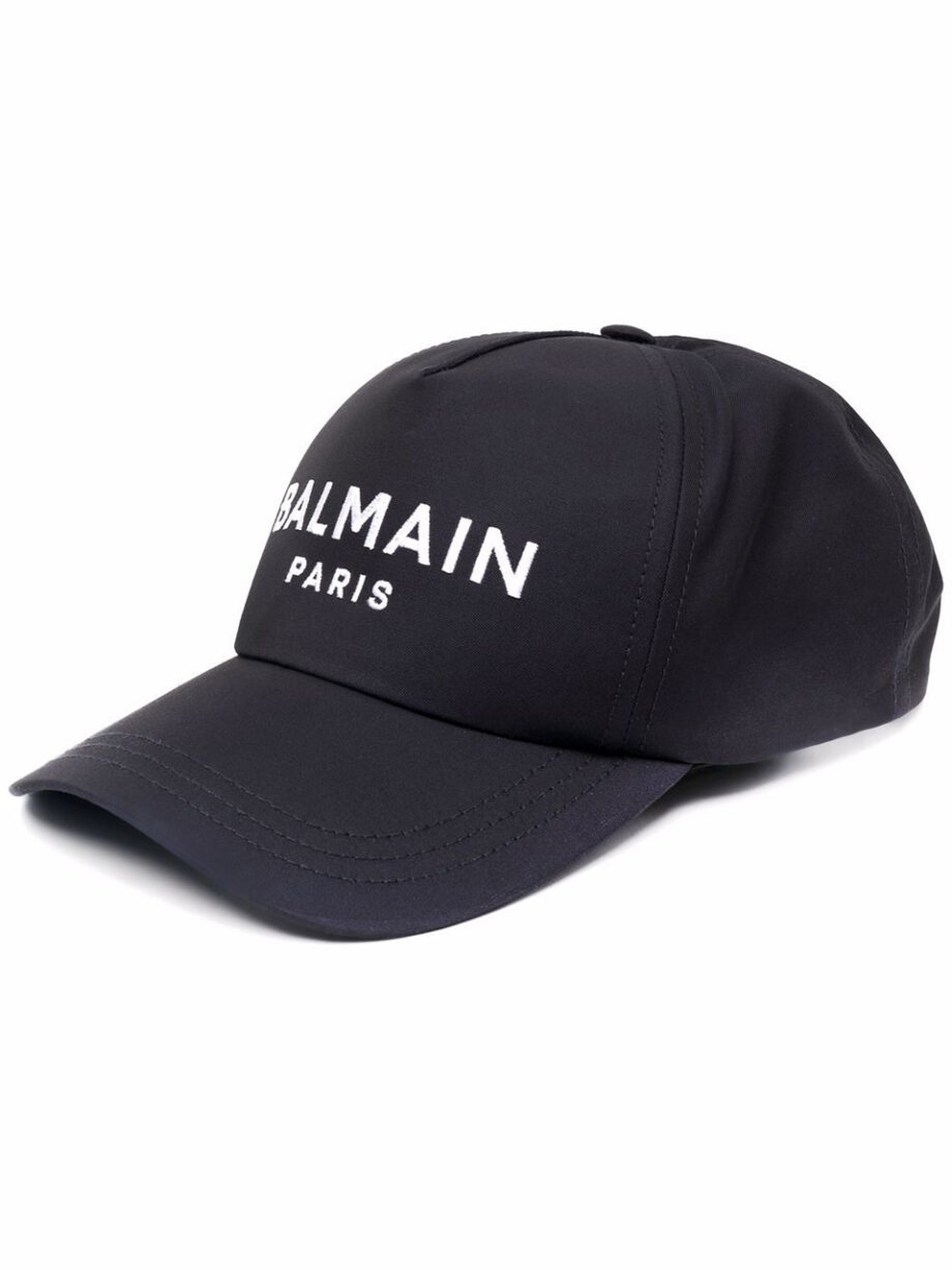 Imagem de: Boné Balmain Preto com Logo Bordado