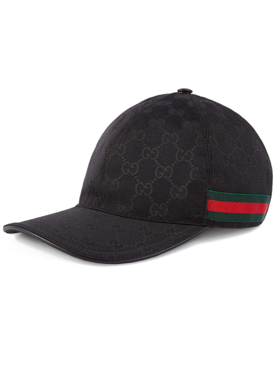 Imagem de: Boné Gucci Preto GG com Fita Web