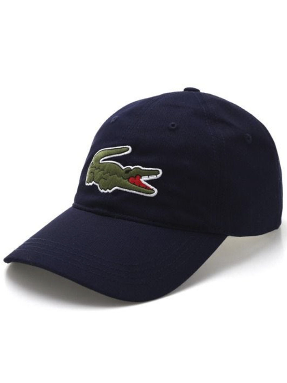 Imagem de: Boné Lacoste Azul Marinho com Logo Frontal Grande