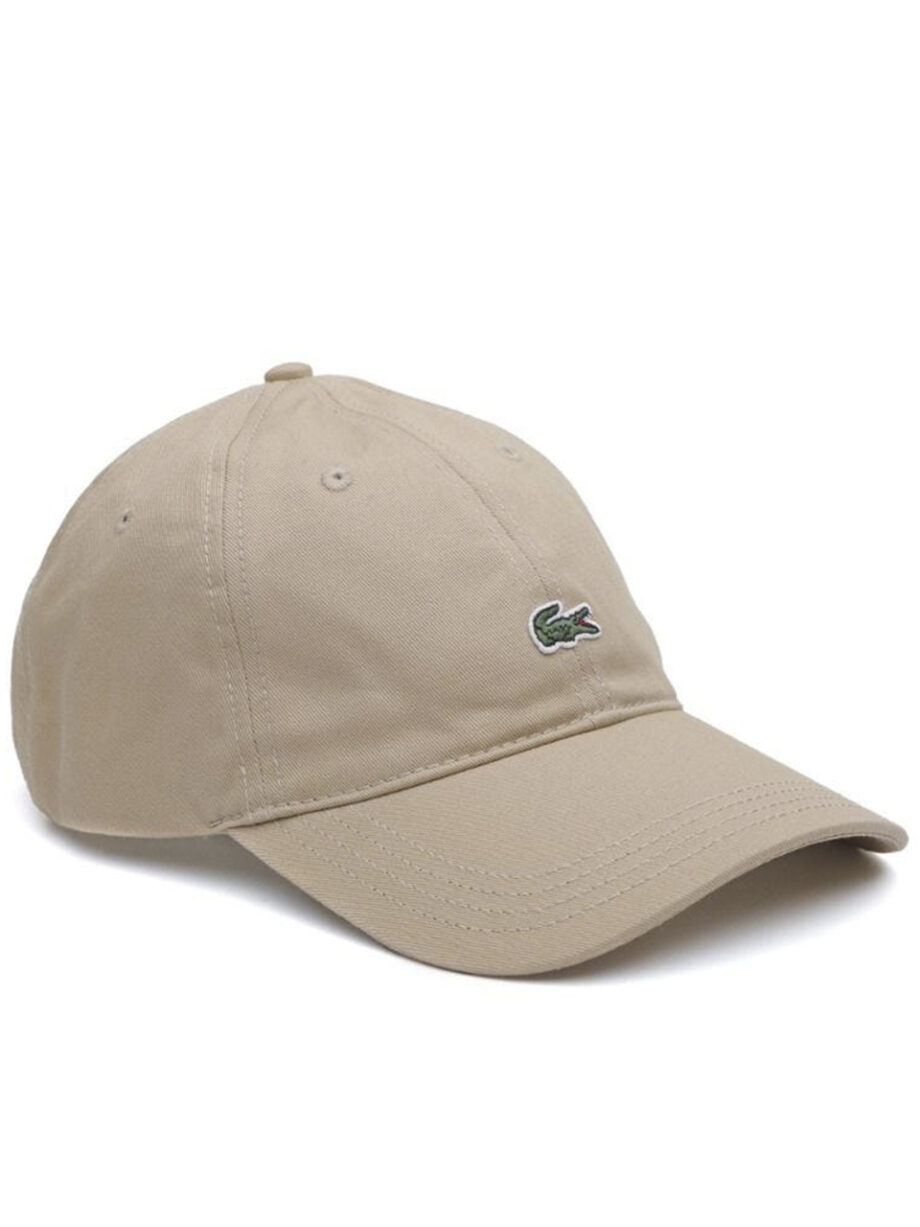 Imagem de: Boné Lacoste Bege com Logo Frontal