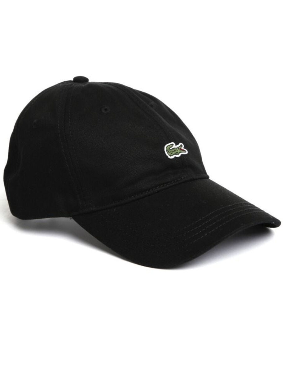 Imagem de: Boné Lacoste Preto com Logo Frontal