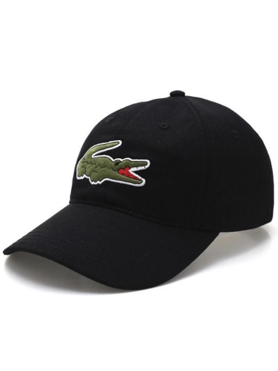 Imagem de: Boné Lacoste Preto com Logo Frontal Grande