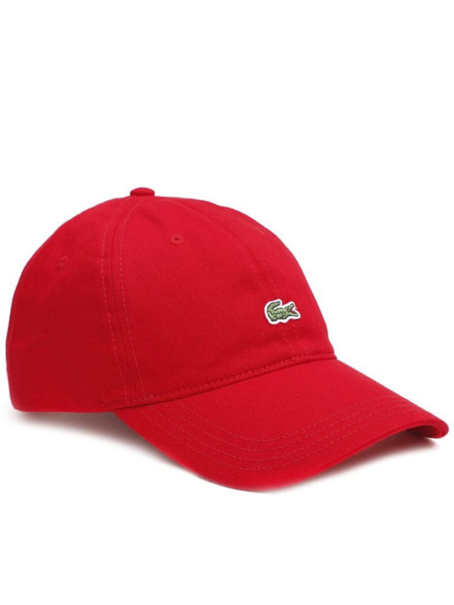 Imagem de: Boné Lacoste Vermelho com Logo Frontal