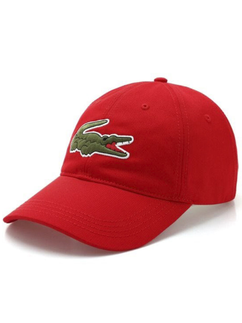 Imagem de: Boné Lacoste Vermelho com Logo Frontal Grande