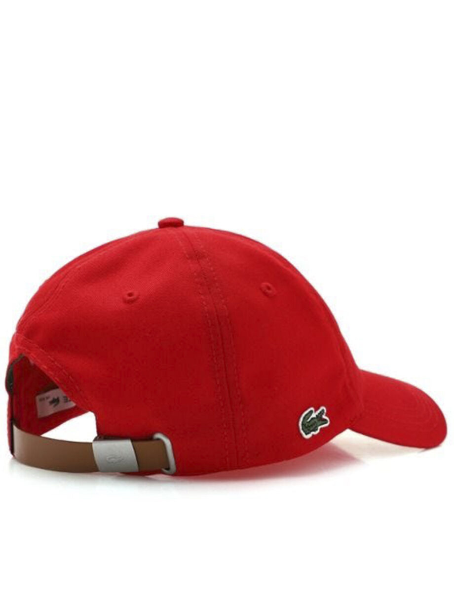 Imagem de: Boné Lacoste Vermelho com Logo Lateral