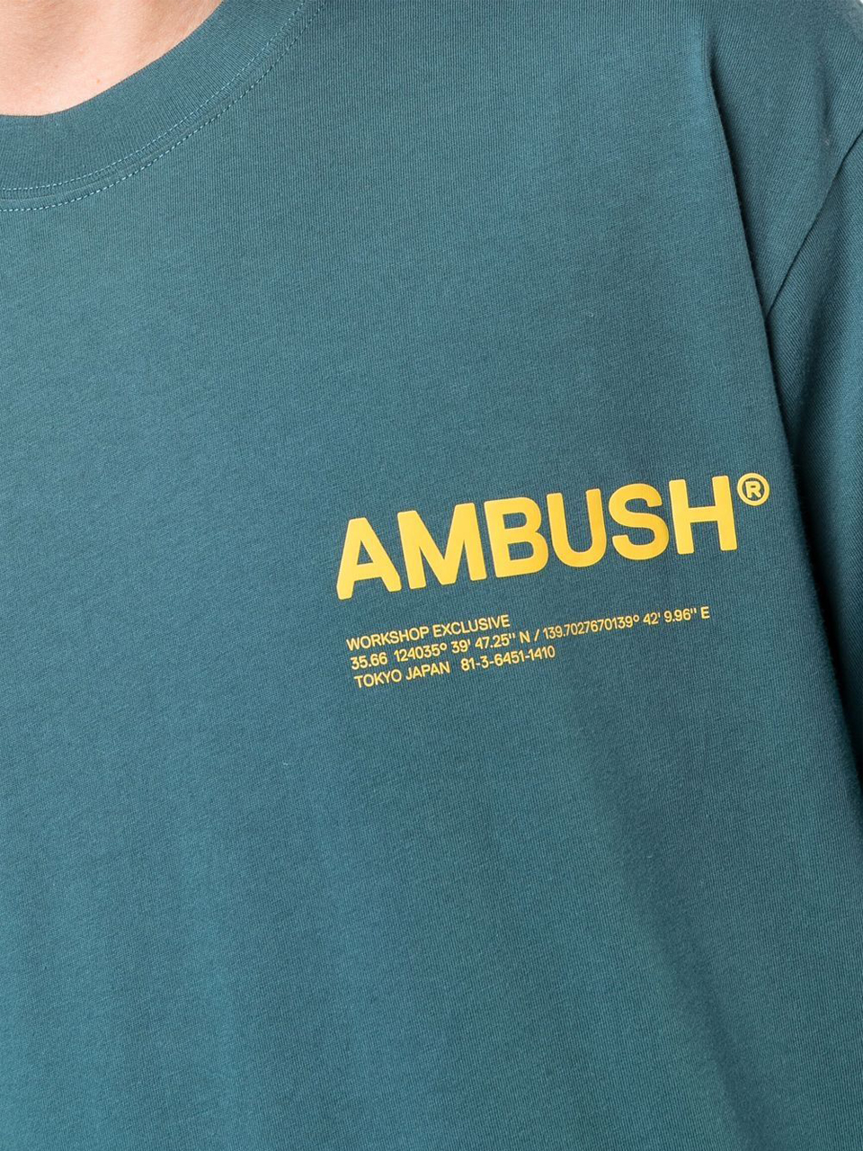 Imagem de: Camiseta AMBUSH Azul com Logo