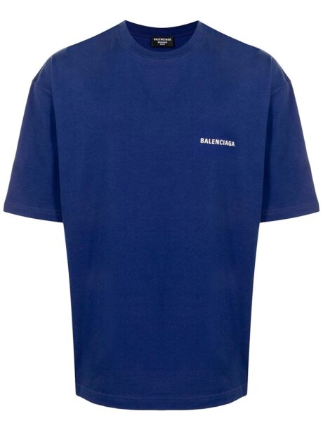 Imagem de: Camiseta Balenciaga Azul com Logo
