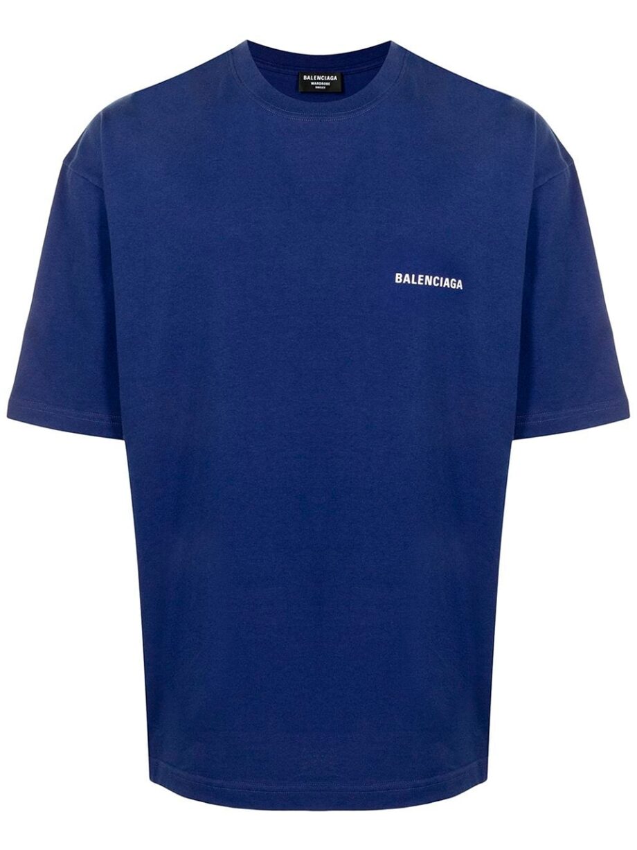 Imagem de: Camiseta Balenciaga Azul com Logo