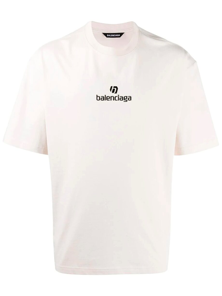 Imagem de: Camiseta Balenciaga Branca com Logo Sponsor