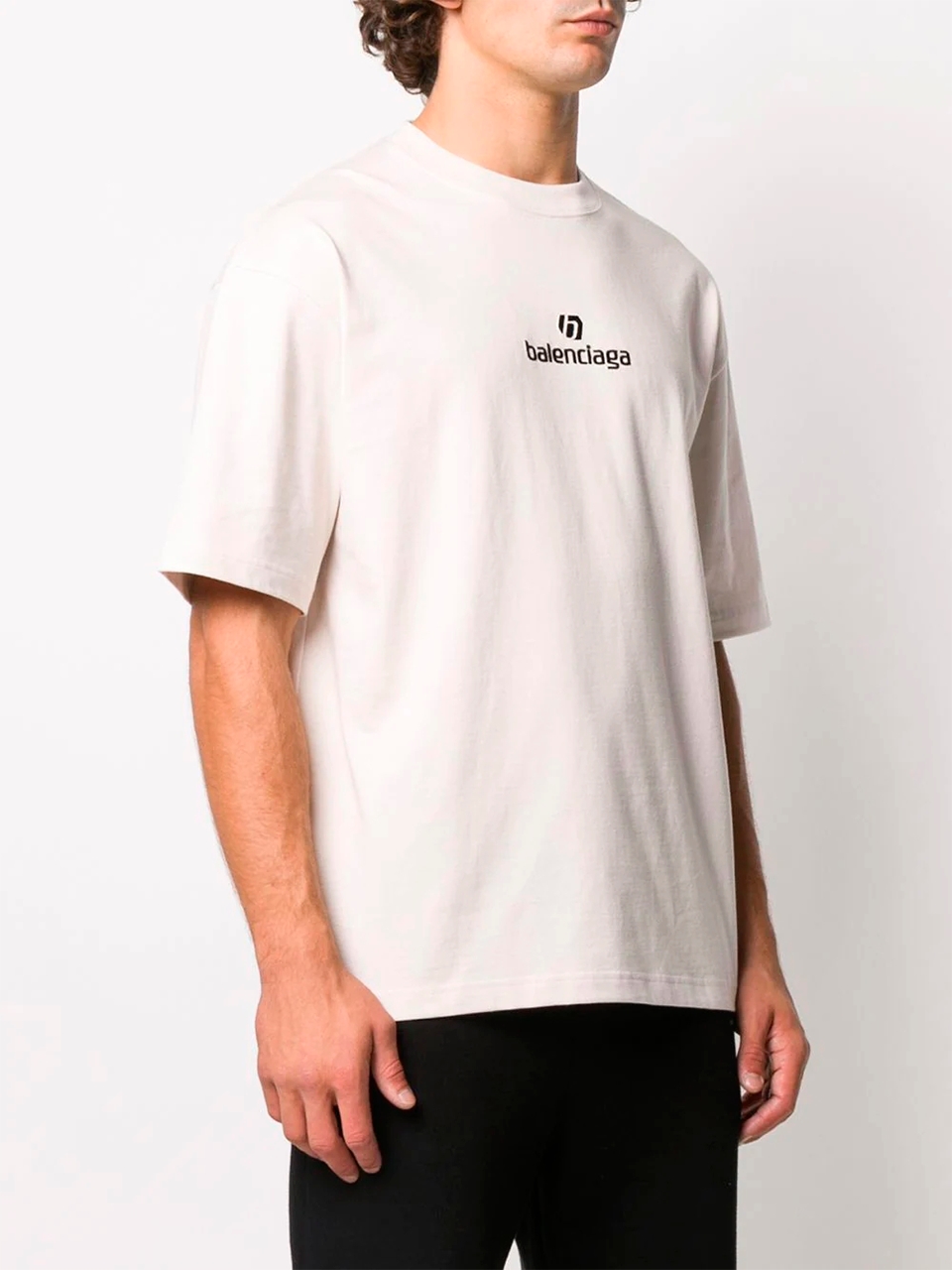 Imagem de: Camiseta Balenciaga Branca com Logo Sponsor