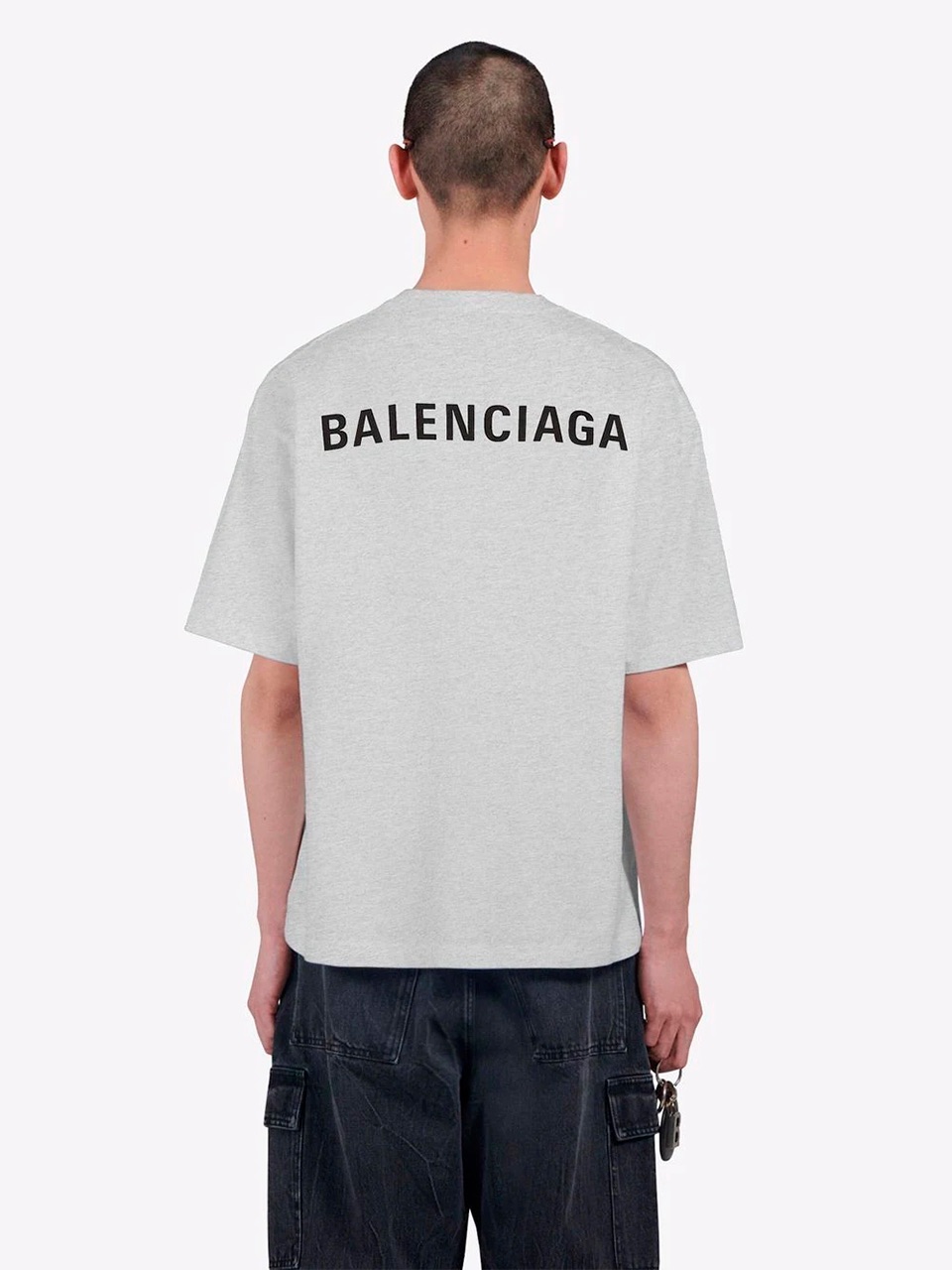 Imagem de: Camiseta Balenciaga Cinza com Logo
