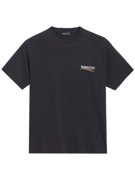 Imagem de: Camiseta Balenciaga Oversized Preta com Logo