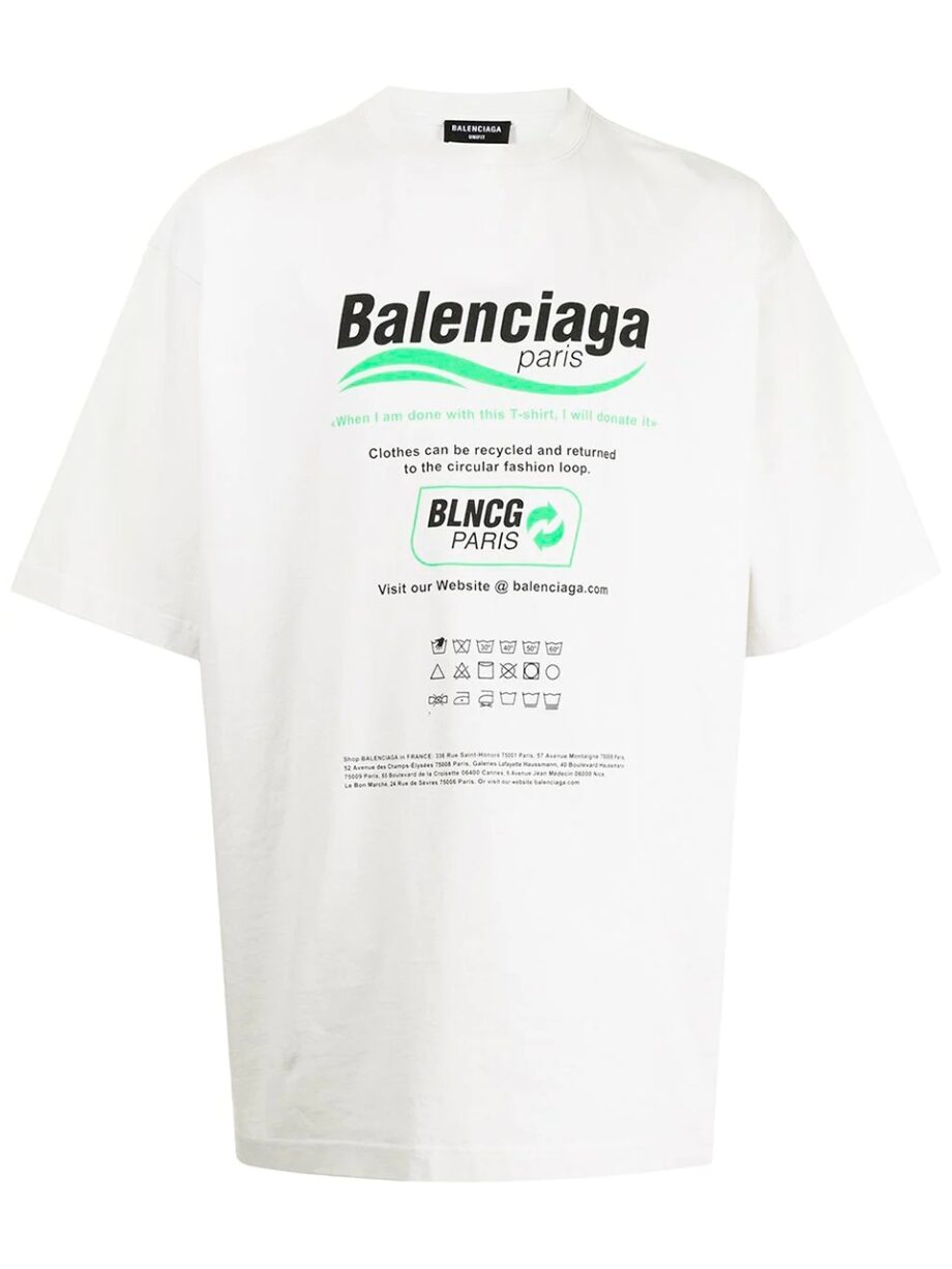 Imagem de: Camiseta Balenciaga Paris Branca com Estampa