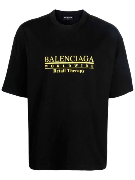 Imagem de: Camiseta Balenciaga Preta com Logo Retail Therapy