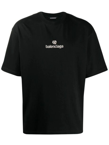 Imagem de: Camiseta Balenciaga Preta com Logo Sponsor