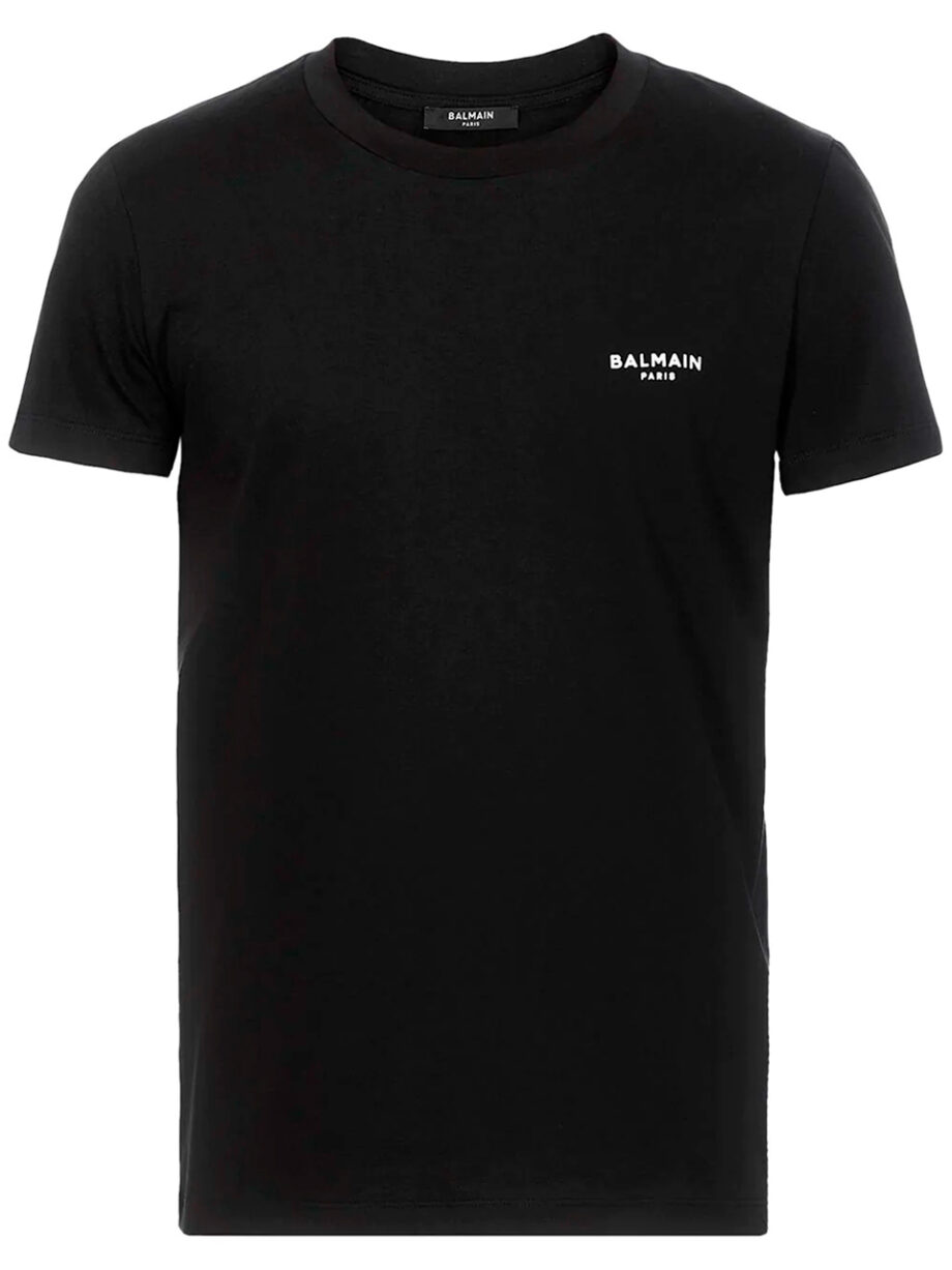 Imagem de: Camiseta Balmain Paris Preta com Logo