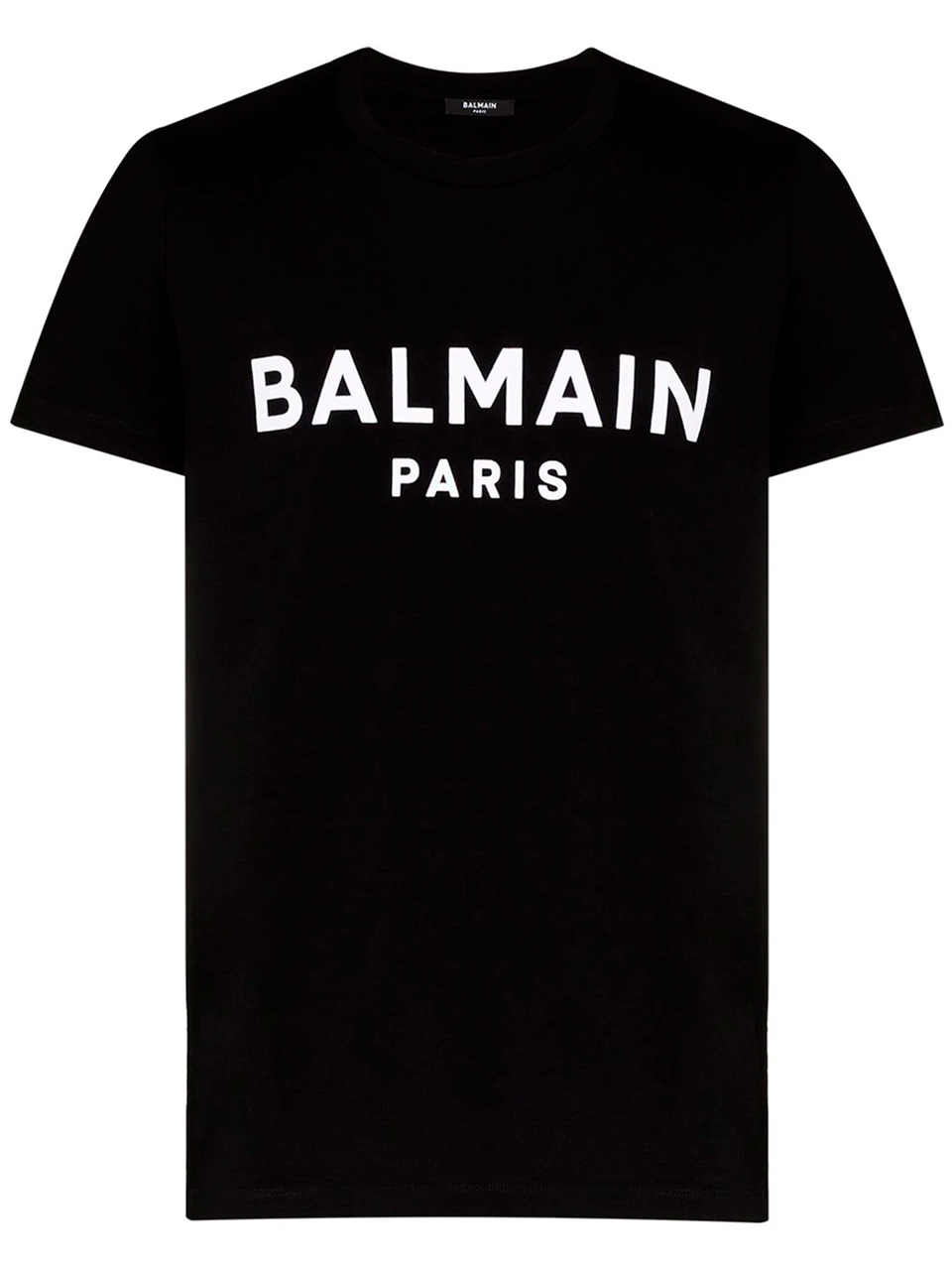 Imagem de: Camiseta Balmain Paris Preta com Logo Grande