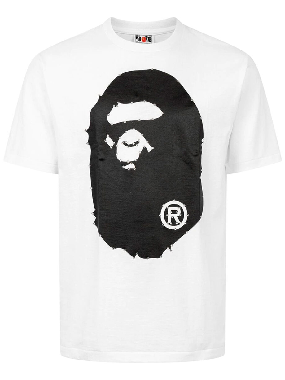 Imagem de: Camiseta BAPE Branca com Logo Cristal