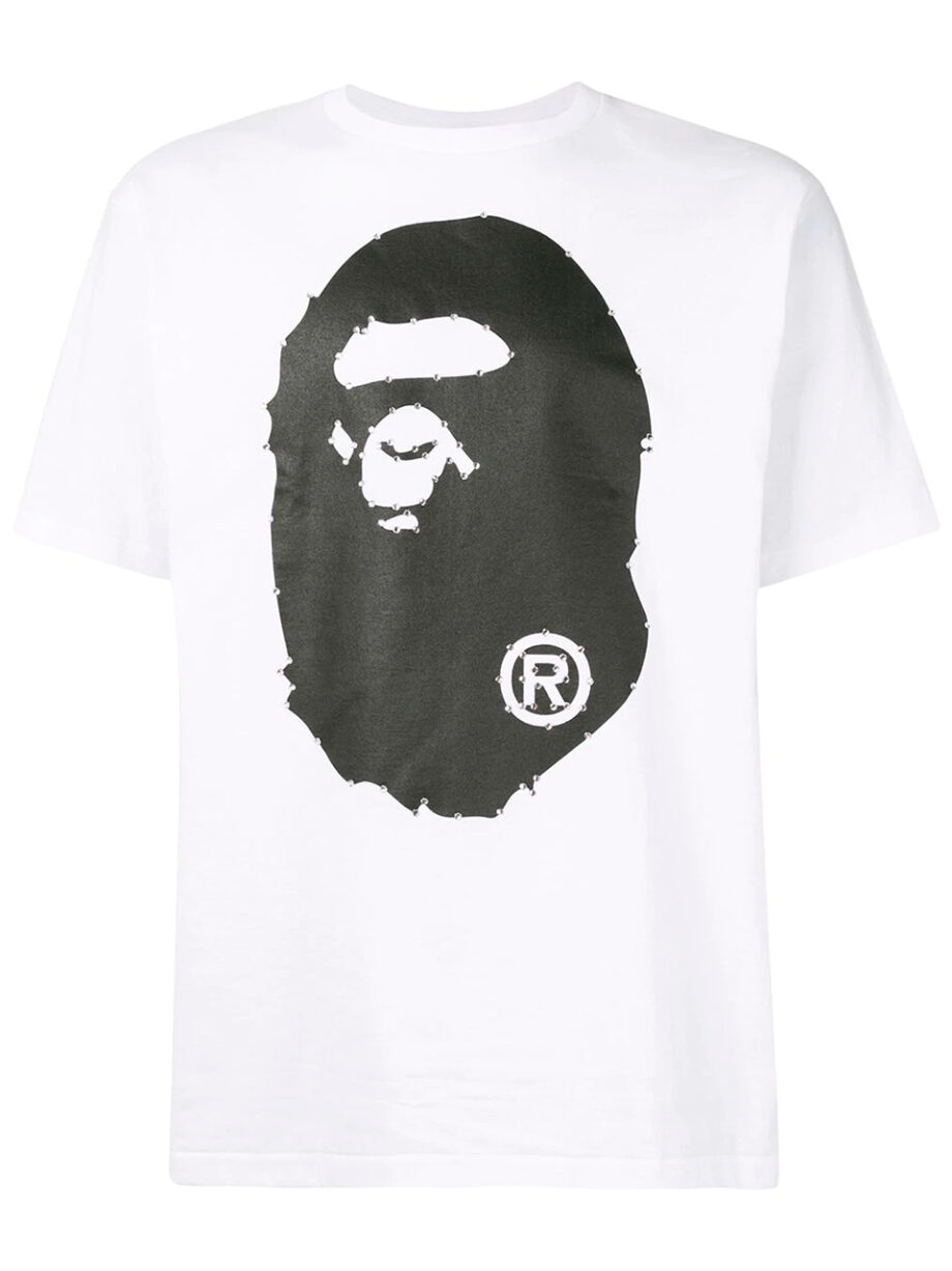 Imagem de: Camiseta BAPE Branca com Logo Grande