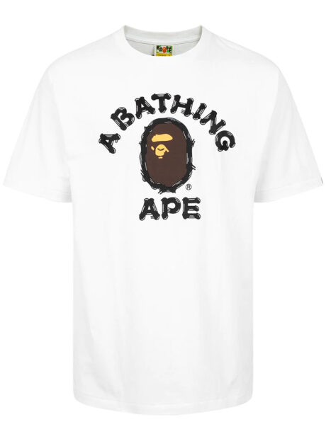 Imagem de: Camiseta BAPE Brush Branca com Logo