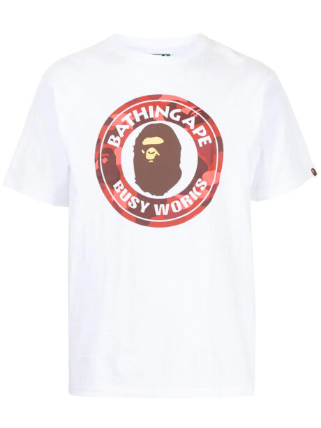 Imagem de: Camiseta BAPE Busy Works Branca com Logo