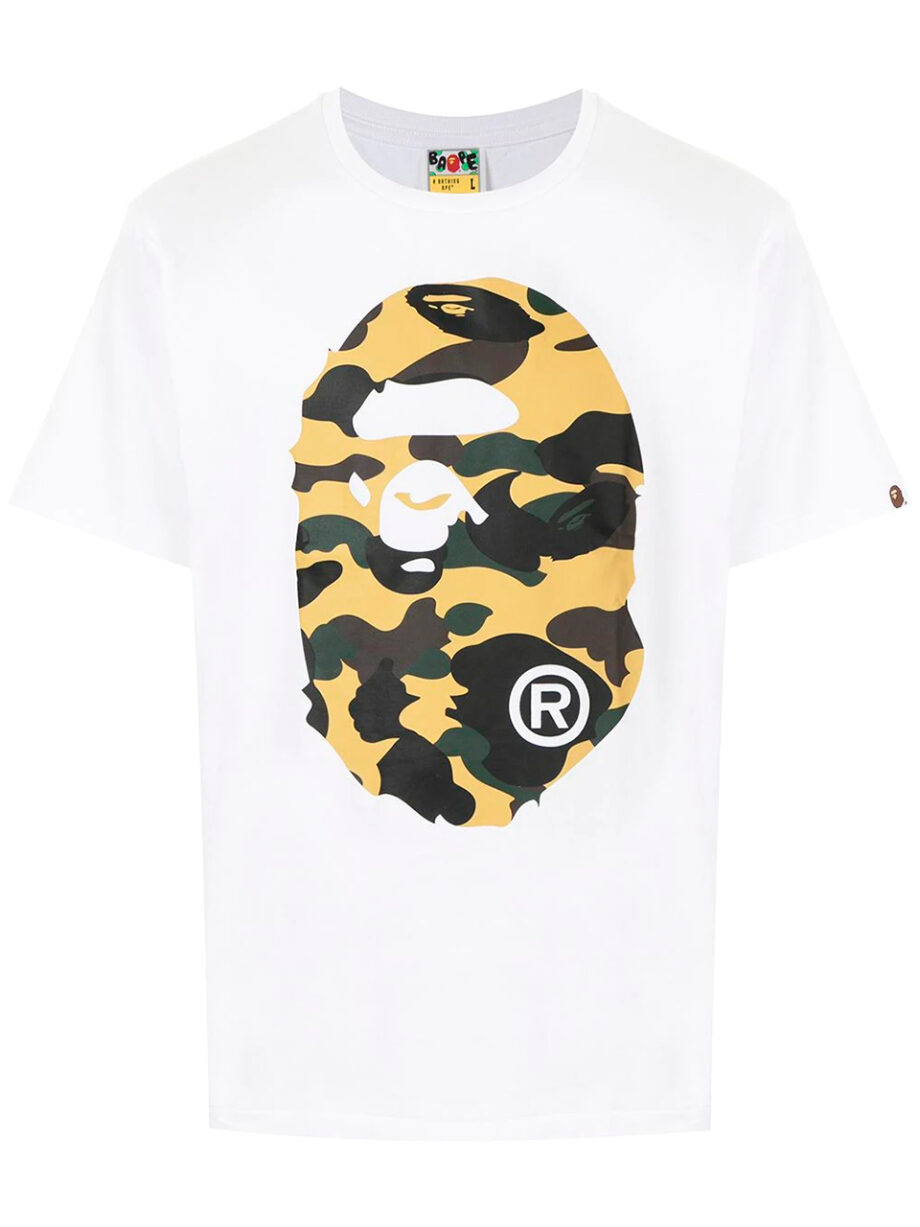 Imagem de: Camiseta BAPE Camo Branca com Logo