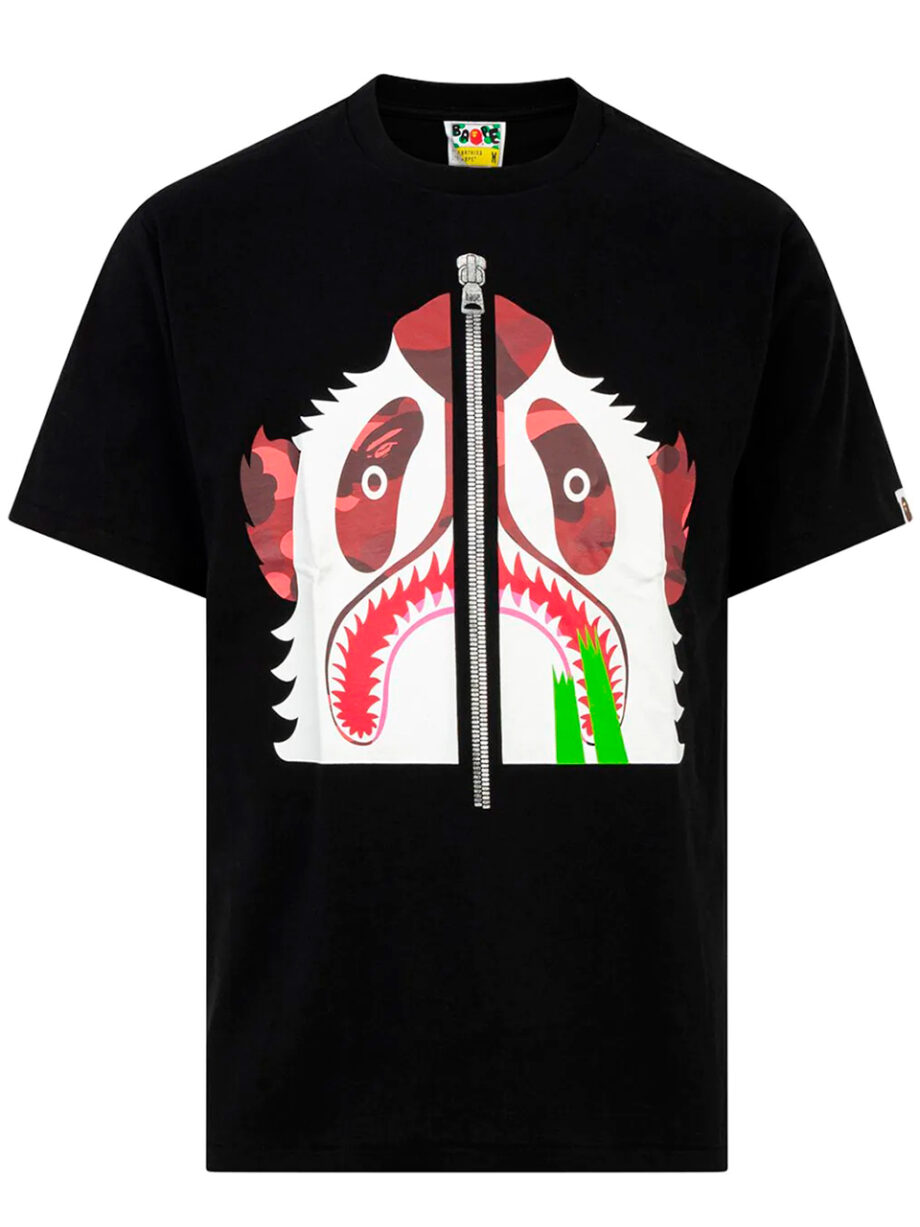 Imagem de: Camiseta BAPE Preta Camo Panda