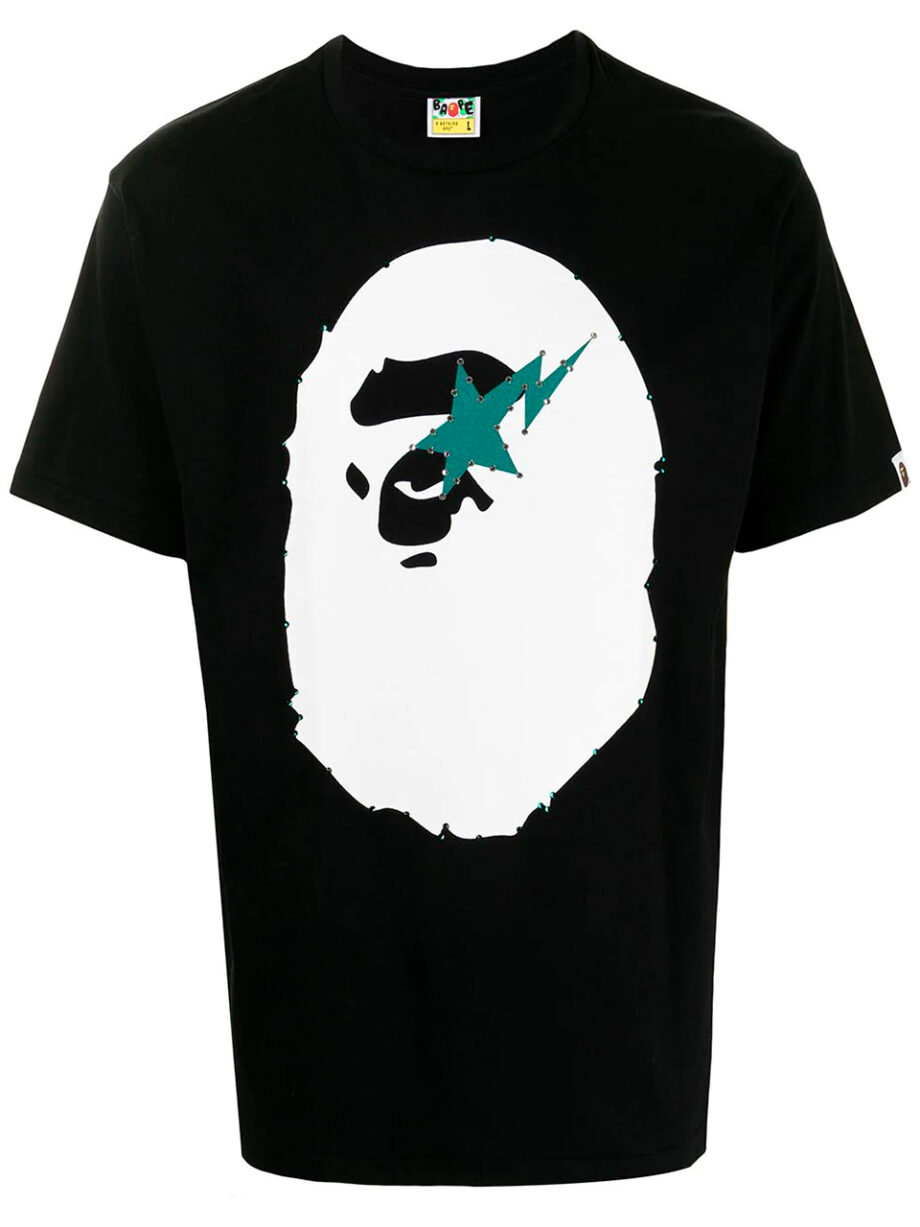Imagem de: Camiseta BAPE Preta com Estampa STA