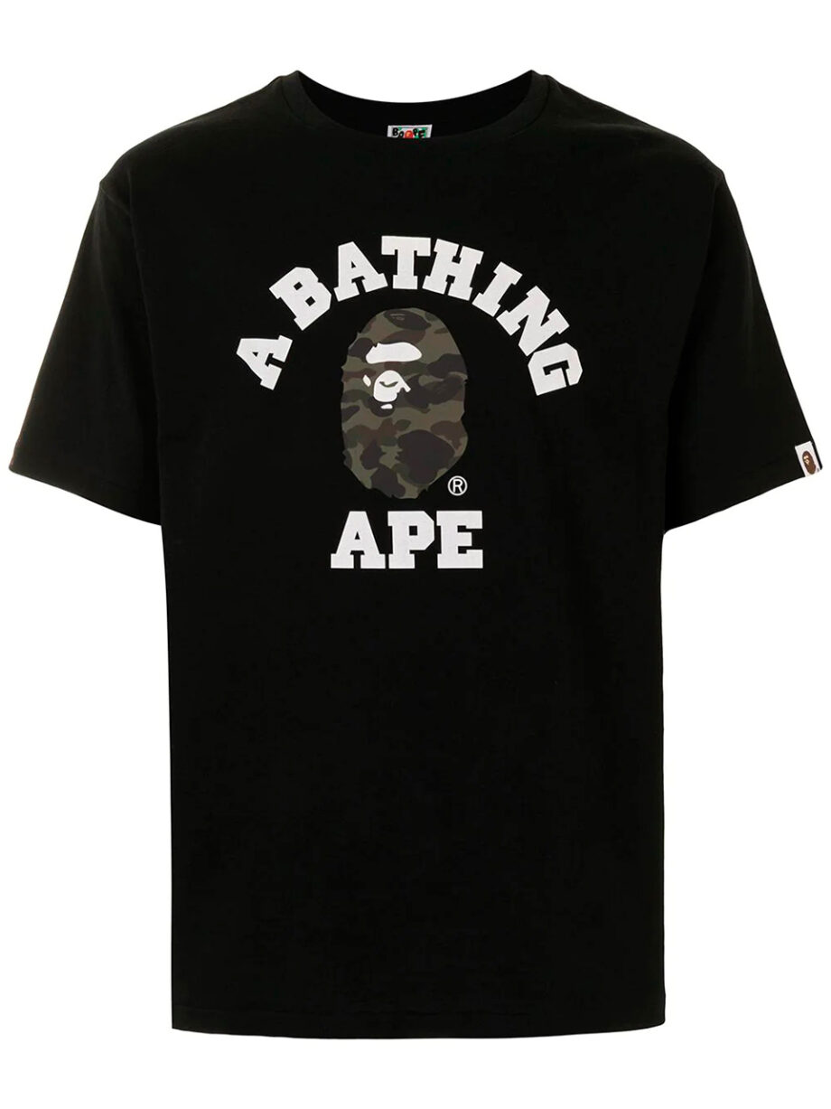 Imagem de: Camiseta BAPE Preta com Logo Camo