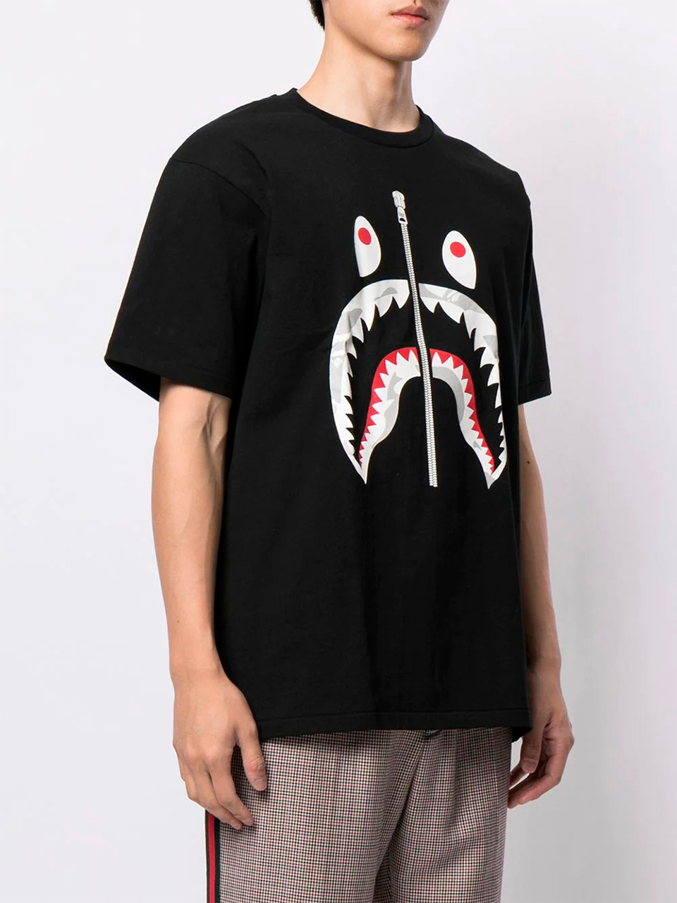 Imagem de: Camiseta BAPE Shark Preta com Estampa