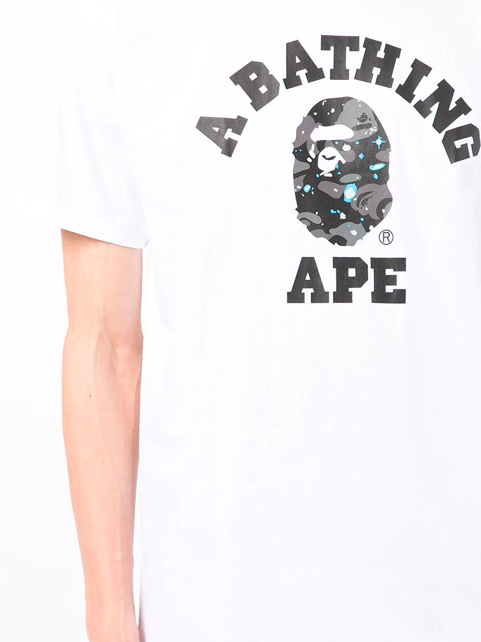 Imagem de: Camiseta BAPE Space ABC Camo Branca