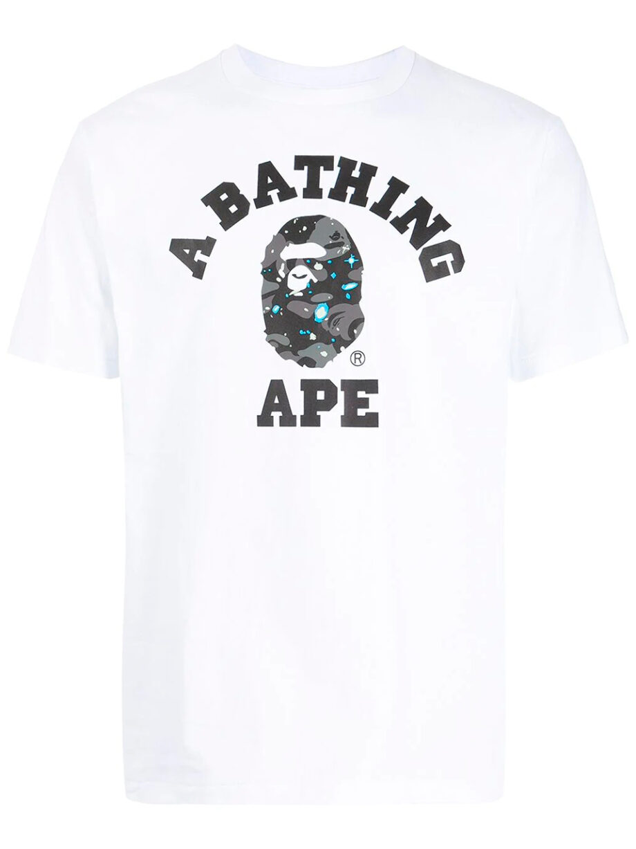 Imagem de: Camiseta BAPE Space ABC Camo Branca