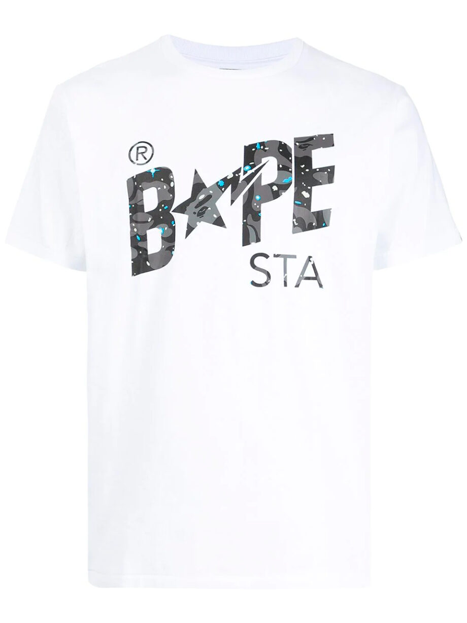 Imagem de: Camiseta BAPE STA Branca com Logo