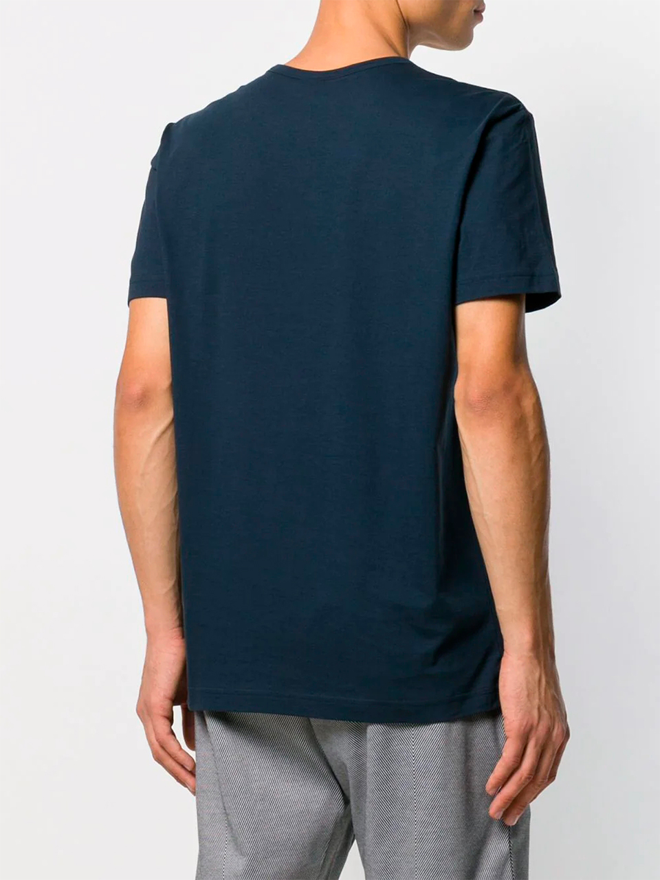 Imagem de: Camiseta BOSS Azul Marinho com Logo Branco