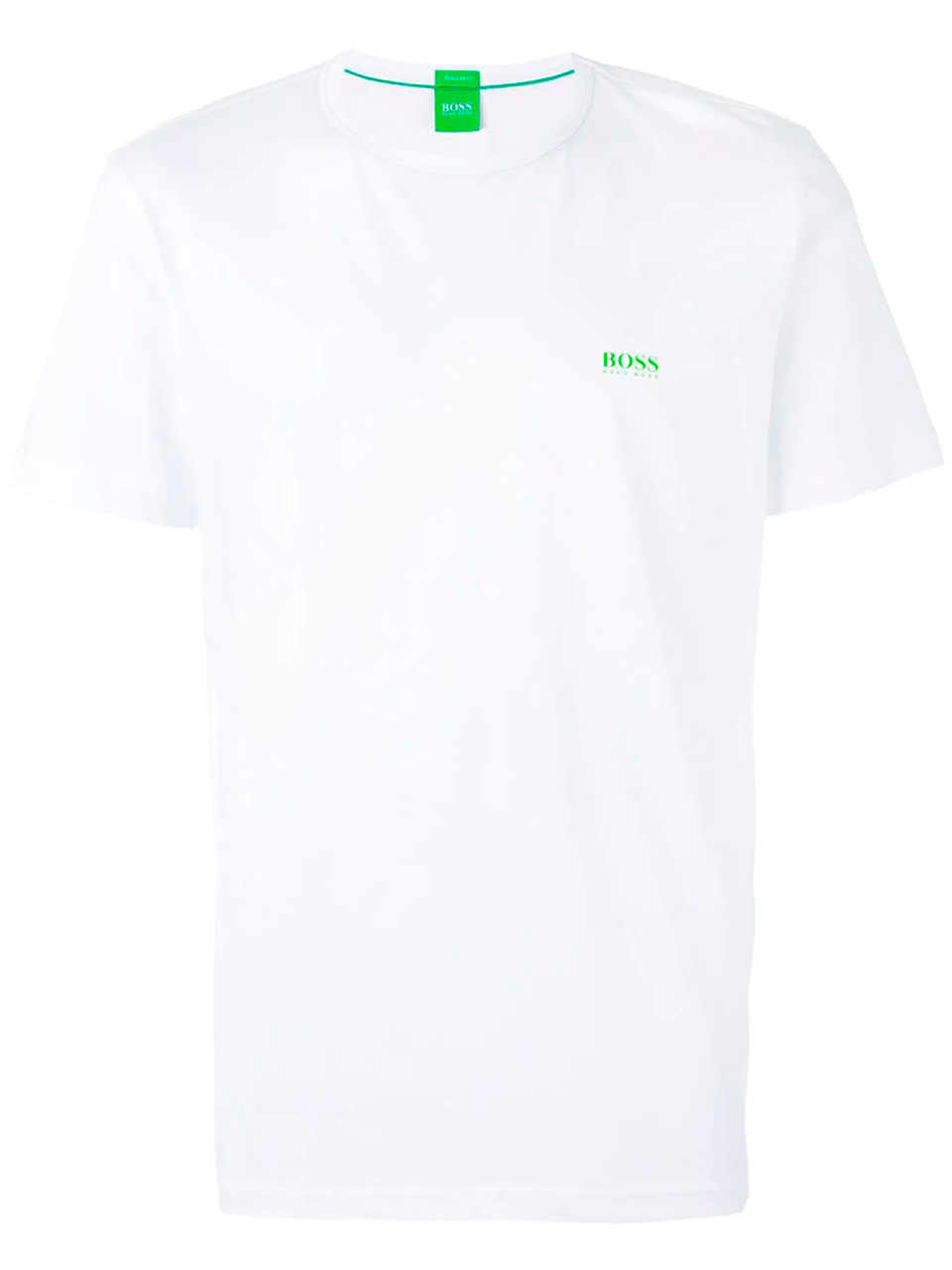 Imagem de: Camiseta BOSS Branca com Logo Verde