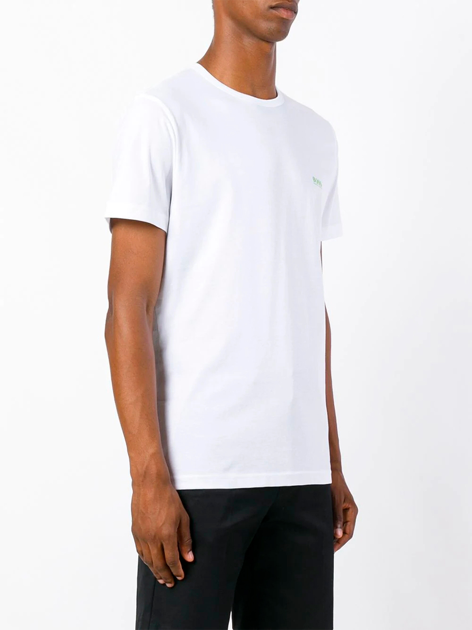 Imagem de: Camiseta BOSS Branca com Logo Verde