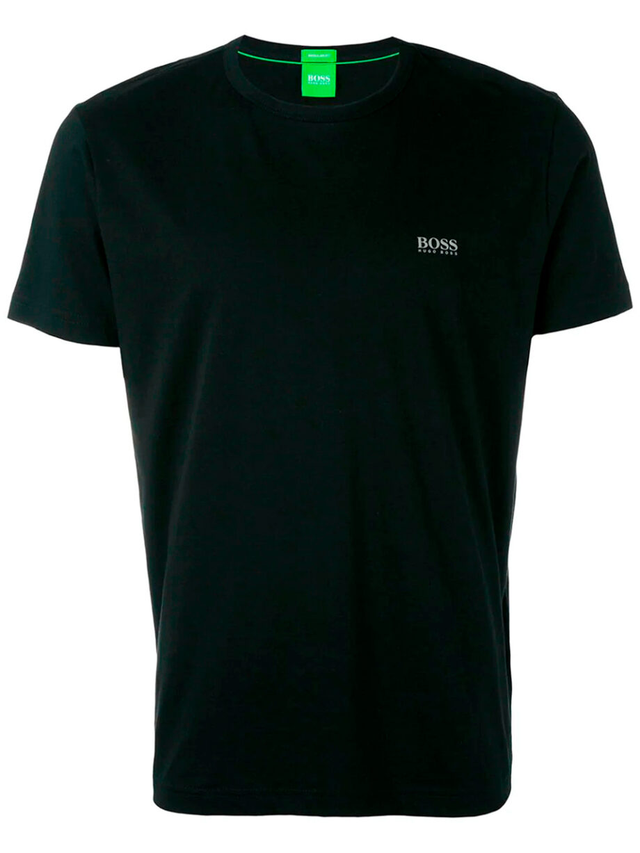 Imagem de: Camiseta BOSS Preta com Logo Branca