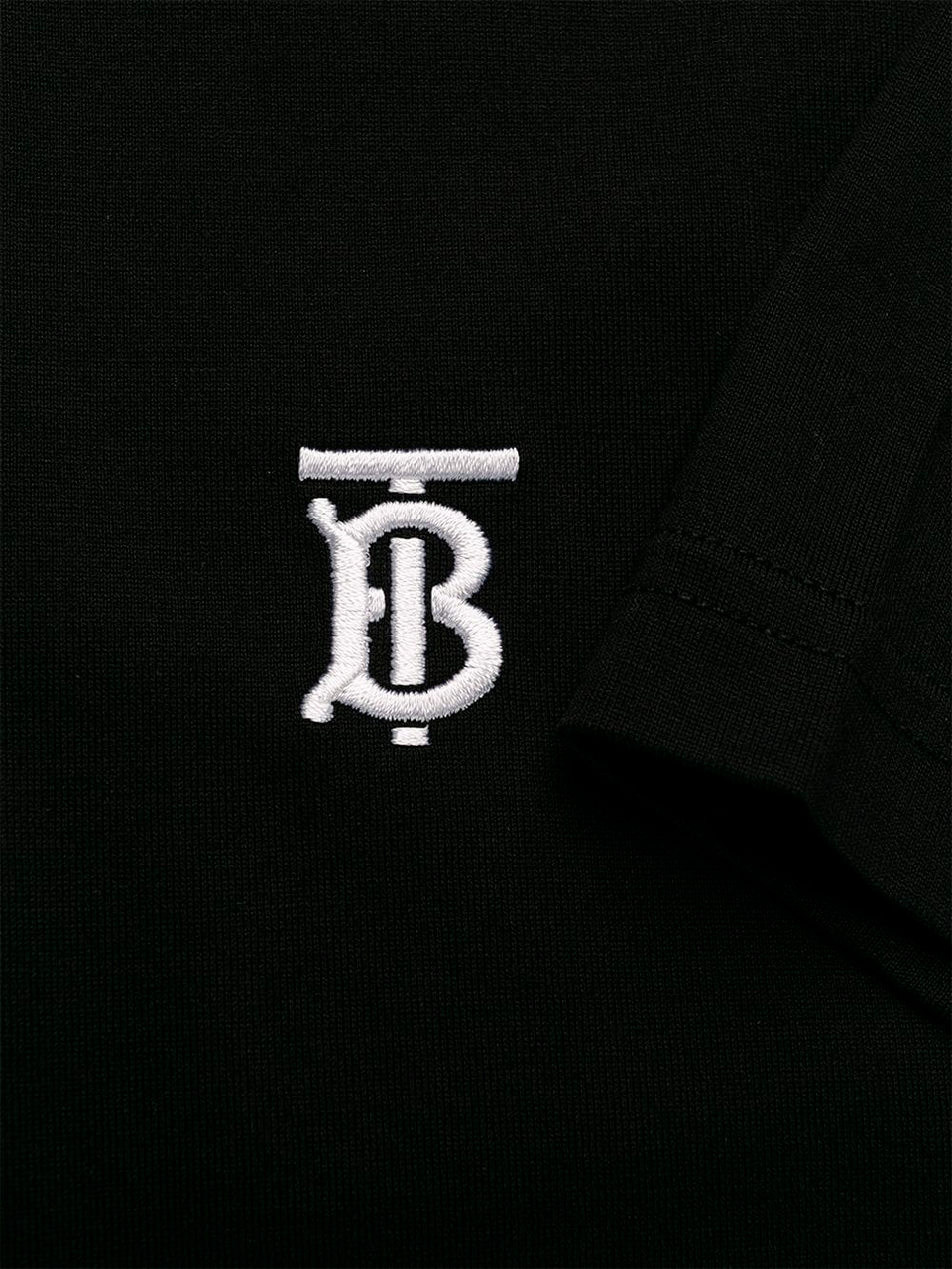 Imagem de: Camiseta Burberry Preta com Logo Bordado
