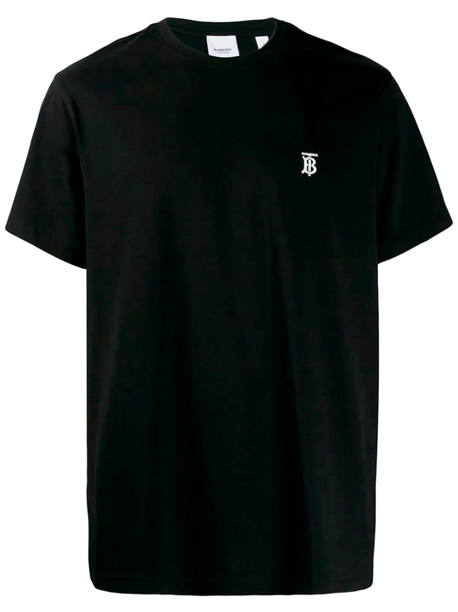 Imagem de: Camiseta Burberry Preta com Logo Bordado