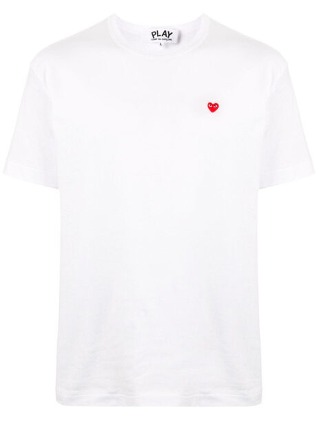 Imagem de: Camiseta Comme Des Garçons Branca com Logo Pequeno