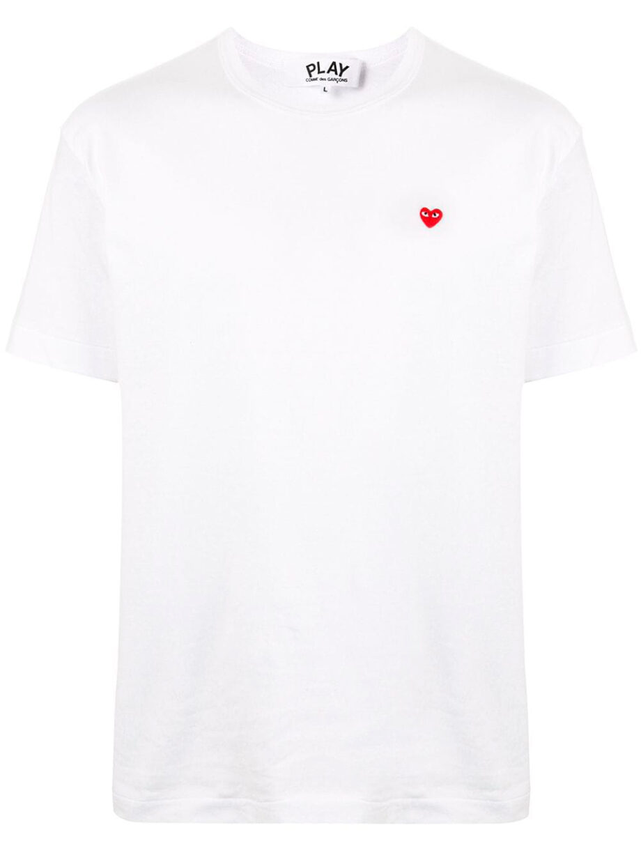 Imagem de: Camiseta Comme Des Garçons Branca com Logo Pequeno