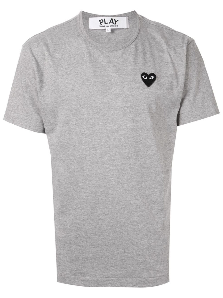Imagem de: Camiseta Comme Des Garçons Cinza com Logo Bordado