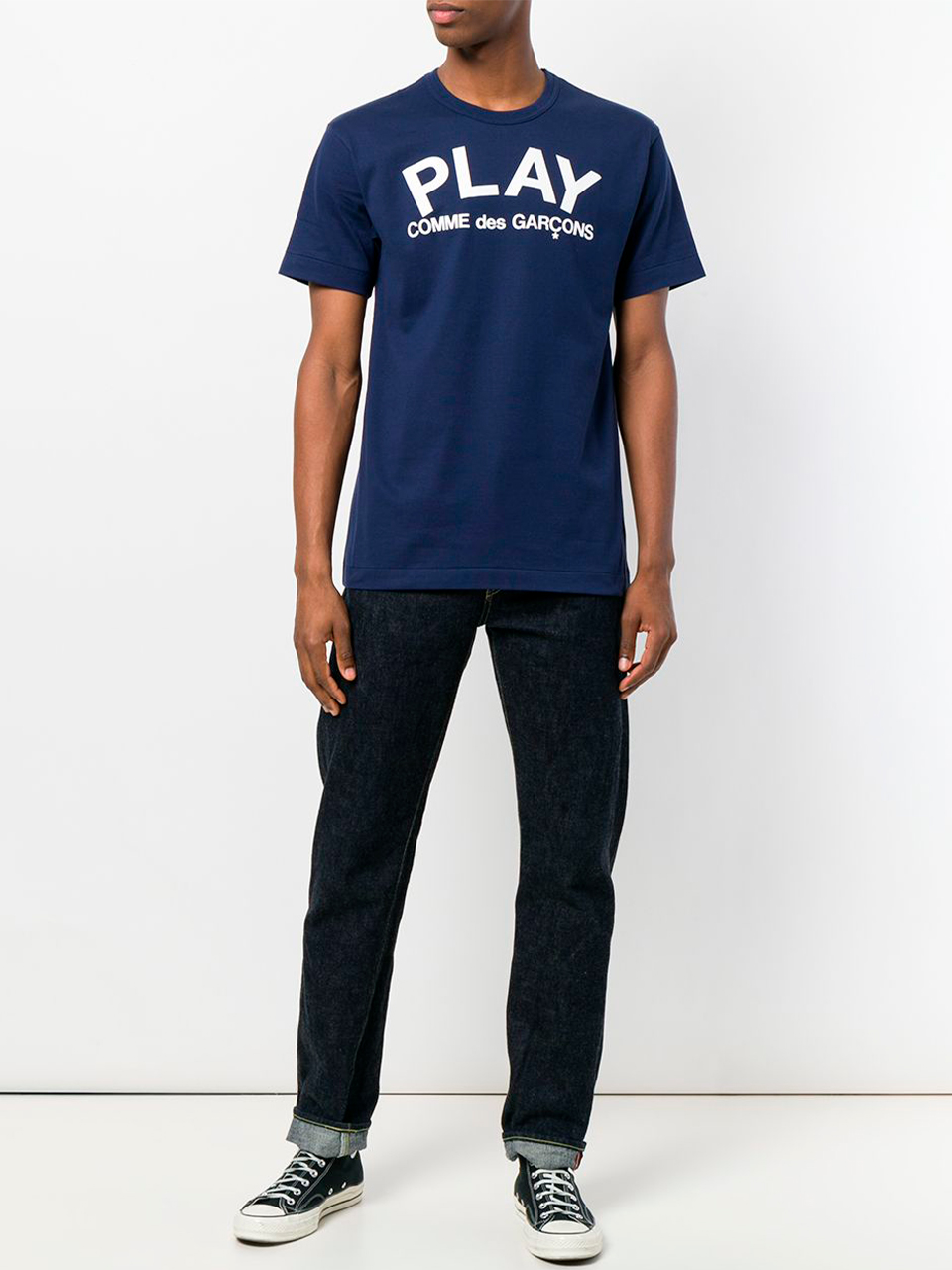Imagem de: Camiseta Comme Des Garçons Play Azul com Estampa