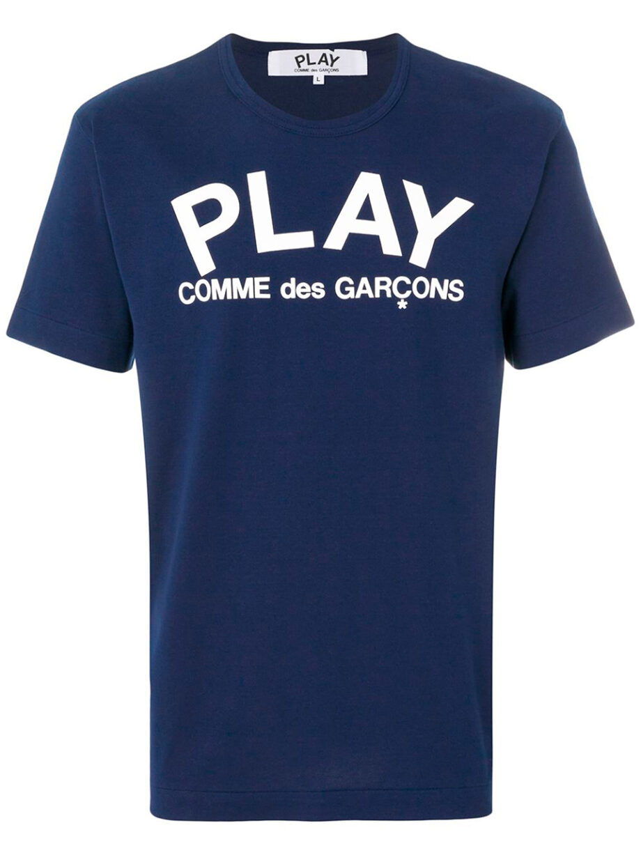 Imagem de: Camiseta Comme Des Garçons Play Azul com Estampa