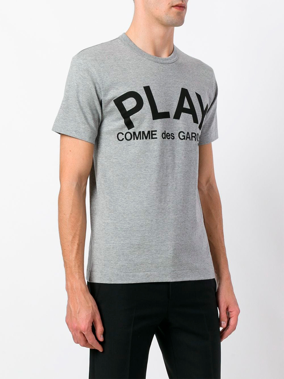 Imagem de: Camiseta Comme Des Garçons Play Cinza com Estampa